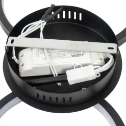 QAZQA Led-Deckenleuchten|Deckenleuchten*Deckenleuchte schwarz inkl. LED 3-stufig dimmbar 3-Licht - Pande