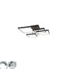QAZQA Led-Deckenleuchten|Deckenleuchten*Deckenleuchte schwarz inkl. LED 3 Stufen dimmbar 4-Licht - Lejo