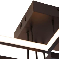 QAZQA Led-Deckenleuchten|Deckenleuchten*Deckenleuchte schwarz inkl. LED 3 Stufen dimmbar 4-Licht - Lejo