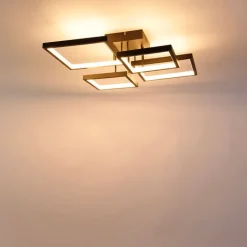 QAZQA Led-Deckenleuchten|Deckenleuchten*Deckenleuchte schwarz inkl. LED 3 Stufen dimmbar 4-Licht - Lejo