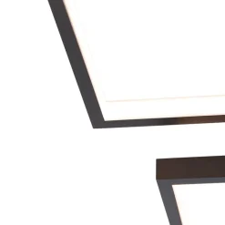 QAZQA Led-Deckenleuchten|Deckenleuchten*Deckenleuchte schwarz inkl. LED 3 Stufen dimmbar 4-Licht - Lejo