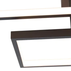 QAZQA Led-Deckenleuchten|Deckenleuchten*Deckenleuchte schwarz inkl. LED 3 Stufen dimmbar 4-Licht - Lejo