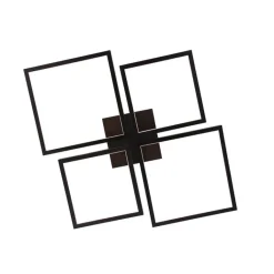 QAZQA Led-Deckenleuchten|Deckenleuchten*Deckenleuchte schwarz inkl. LED 3 Stufen dimmbar 4-Licht - Lejo