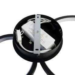 QAZQA Led-Deckenleuchten|Deckenleuchten*Deckenleuchte schwarz inkl. LED 3-stufig dimmbar 4-flammig - Lupolo