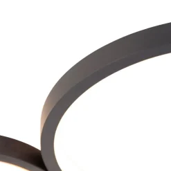 QAZQA Led-Deckenleuchten|Deckenleuchten*Deckenleuchte schwarz inkl. LED 3-stufig dimmbar 4-flammig - Lupolo