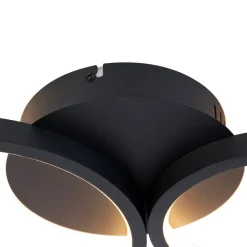 QAZQA Led-Deckenleuchten|Deckenleuchten*Deckenleuchte schwarz inkl. LED 3-stufig dimmbar 4-flammig - Lupolo