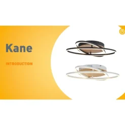 QAZQA Schlafzimmerlampen|Küchenlampen*Deckenleuchte schwarz mit Walnussholz inkl. LED 3-Stufen-Dimmbar 2-Licht - Kane