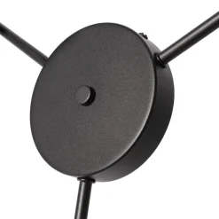 QAZQA Schlafzimmerlampen|Küchenlampen*Deckenleuchte schwarz mit goldener Innenausstattung 3-flammig - Multidrum