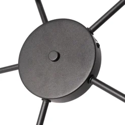 QAZQA Deckenleuchten|Wohnzimmerlampen*Deckenleuchte schwarz mit goldener Innenseite 5-flammig - Multidrum