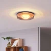 QAZQA Led-Deckenleuchten|Deckenleuchten*Deckenleuchte Schwarz mit Rauchglas 35,5 cm inklusive dimmbarer LED - Fira