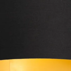 QAZQA Schlafzimmerlampen|Küchenlampen*Deckenleuchte schwarz mit Gold innen 6 Lichter - Multidrum