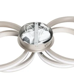 QAZQA Schlafzimmerlampen|Küchenlampen*Deckenleuchte Stahl inkl. LED 3-stufig dimmbar 4-flammig - Navara