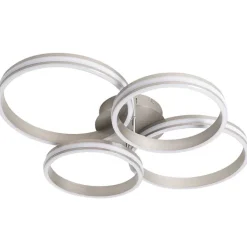 QAZQA Schlafzimmerlampen|Küchenlampen*Deckenleuchte Stahl inkl. LED 3-stufig dimmbar 4-flammig - Navara