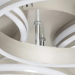 QAZQA Schlafzimmerlampen|Küchenlampen*Deckenleuchte Stahl inkl. LED 3-stufig dimmbar 4-flammig - Navara