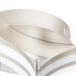 QAZQA Led-Deckenleuchten|Deckenleuchten*Deckenleuchte Stahl inkl. LED 3-Stufen dimmbar 3-Licht - Navara