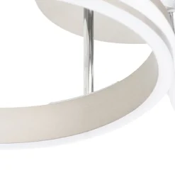 QAZQA Led-Deckenleuchten|Deckenleuchten*Deckenleuchte Stahl inkl. LED 3-Stufen dimmbar 3-Licht - Navara