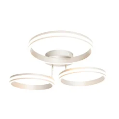 QAZQA Led-Deckenleuchten|Deckenleuchten*Deckenleuchte Stahl inkl. LED 3-Stufen dimmbar 3-Licht - Navara