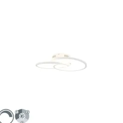 QAZQA Led-Deckenleuchten|Deckenleuchten*Deckenleuchte weiß 45 cm inkl. LED 3 Stufen dimmbar - Rowin