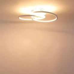 QAZQA Led-Deckenleuchten|Deckenleuchten*Deckenleuchte weiß 45 cm inkl. LED 3 Stufen dimmbar - Rowin