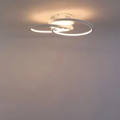 QAZQA Led-Deckenleuchten|Deckenleuchten*Deckenleuchte weiß 45 cm inkl. LED 3 Stufen dimmbar - Rowin