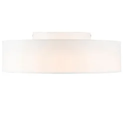 Kinder QAZQA Kinderzimmerlampen|Led-Deckenleuchten*Deckenleuchte weiß 40 cm inkl. LED - Drum LED