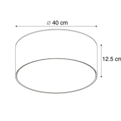 Kinder QAZQA Kinderzimmerlampen|Led-Deckenleuchten*Deckenleuchte weiß 40 cm inkl. LED - Drum LED