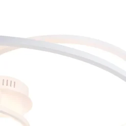 QAZQA Schlafzimmerlampen|Küchenlampen*Deckenleuchte weiß 78 cm inkl. LED 3 Stufen dimmbar - Rowin