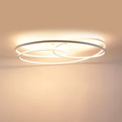 QAZQA Schlafzimmerlampen|Küchenlampen*Deckenleuchte weiß 78 cm inkl. LED 3 Stufen dimmbar - Rowin