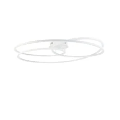 QAZQA Schlafzimmerlampen|Küchenlampen*Deckenleuchte weiß 78 cm inkl. LED 3 Stufen dimmbar - Rowin