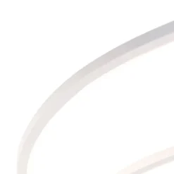 QAZQA Schlafzimmerlampen|Küchenlampen*Deckenleuchte weiß 78 cm inkl. LED 3 Stufen dimmbar - Rowin