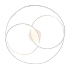 QAZQA Schlafzimmerlampen|Küchenlampen*Deckenleuchte weiß 78 cm inkl. LED 3 Stufen dimmbar - Rowin