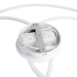 QAZQA Schlafzimmerlampen|Küchenlampen*Deckenleuchte weiß 78 cm inkl. LED 3 Stufen dimmbar - Rowin