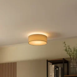 Kinder QAZQA Kinderzimmerlampen|Schlafzimmerlampen*Deckenleuchte weiß 30 cm inkl. LED - Drum LED