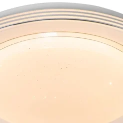 QAZQA Led-Deckenleuchten|Deckenleuchten*Deckenleuchte weiß 38 cm inkl. LED mit Fernbedienung - Jochem