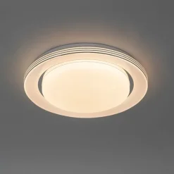 QAZQA Led-Deckenleuchten|Deckenleuchten*Deckenleuchte weiß 38 cm inkl. LED mit Fernbedienung - Jochem