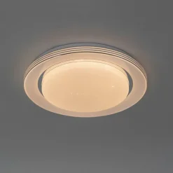 QAZQA Led-Deckenleuchten|Deckenleuchten*Deckenleuchte weiß 38 cm inkl. LED mit Fernbedienung - Jochem