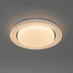 QAZQA Led-Deckenleuchten|Deckenleuchten*Deckenleuchte weiß 38 cm inkl. LED mit Fernbedienung - Jochem