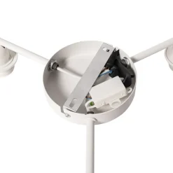 QAZQA Deckenleuchten|Wohnzimmerlampen*Deckenleuchte weiß grau und braun 3-Licht - Multidrum