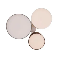 QAZQA Deckenleuchten|Wohnzimmerlampen*Deckenleuchte weiß grau und braun 3-Licht - Multidrum