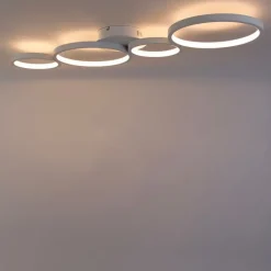 QAZQA Led-Deckenleuchten|Deckenleuchten*Deckenleuchte weiß inkl. LED 3-stufig dimmbar 4-flammig - Lupolo