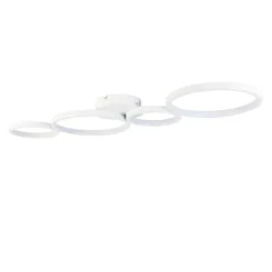 QAZQA Led-Deckenleuchten|Deckenleuchten*Deckenleuchte weiß inkl. LED 3-stufig dimmbar 4-flammig - Lupolo