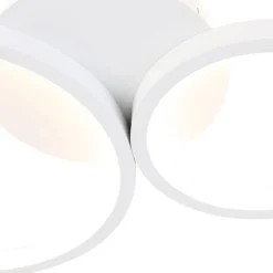 QAZQA Led-Deckenleuchten|Deckenleuchten*Deckenleuchte weiß inkl. LED 3-stufig dimmbar 4-flammig - Lupolo