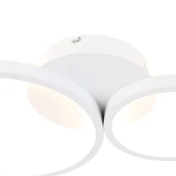 QAZQA Led-Deckenleuchten|Deckenleuchten*Deckenleuchte weiß inkl. LED 3-stufig dimmbar 4-flammig - Lupolo