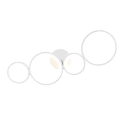 QAZQA Led-Deckenleuchten|Deckenleuchten*Deckenleuchte weiß inkl. LED 3-stufig dimmbar 4-flammig - Lupolo