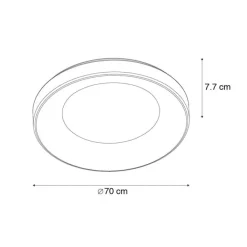 Paul Neuhaus Led-Deckenleuchten|Deckenleuchten*Deckenleuchte weiß inkl. LED mit Fernbedienung - Meidan