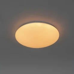 QAZQA Led-Deckenleuchten|Deckenleuchten*Deckenleuchte weiß inkl. LED und Dimmer mit Fernbedienung - Iene