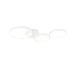 QAZQA Led-Deckenleuchten|Deckenleuchten*Deckenleuchte weiß inkl. LED 3-stufig dimmbar 3-Licht - Pande