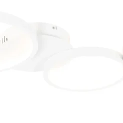 QAZQA Led-Deckenleuchten|Deckenleuchten*Deckenleuchte weiß inkl. LED 3-stufig dimmbar 3-Licht - Pande