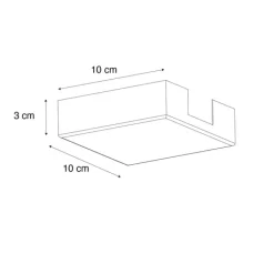 QAZQA Küchenlampen|Deckenstrahler*Deckenplatte Schienensystem weiß quadratisch 1-phasig - Iconic