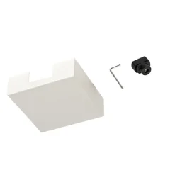 QAZQA Küchenlampen|Deckenstrahler*Deckenplatte Schienensystem weiß quadratisch 1-phasig - Iconic